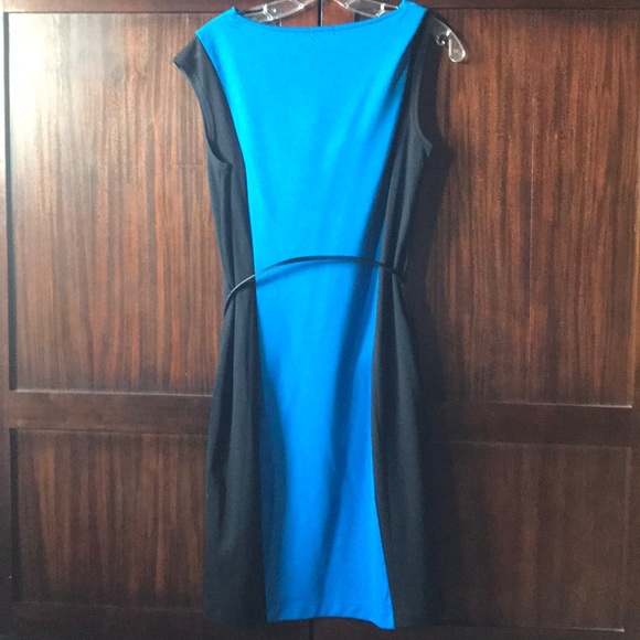 Neiman Marcus Blue & Black Jersey Dress, size 10 - Picture 2 of 7